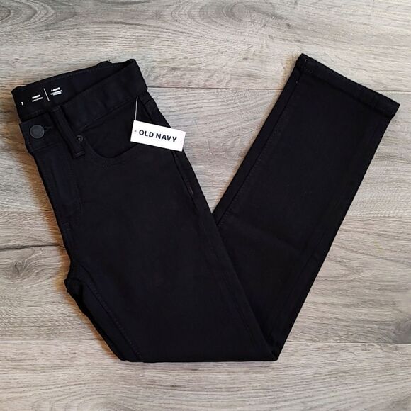 Old Navy New With Tag Built-In Flex Black Skinny Boy Jeans With Adjustable Waist - Picture 4 of 11